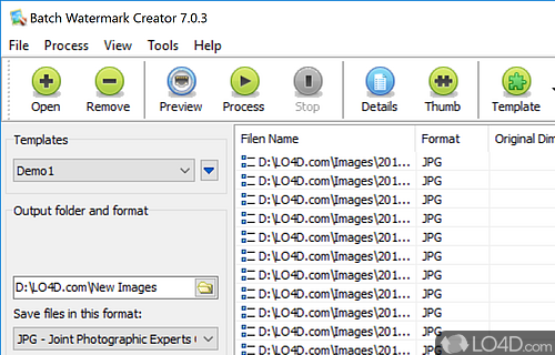 Batch Watermark Creator Screenshot