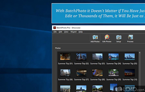 Screenshot of BatchPhoto - Saves you time by adjusting hundreds of photos at once