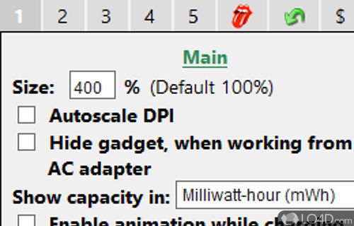 Battery info on the desktop - Screenshot of Battery Monitor