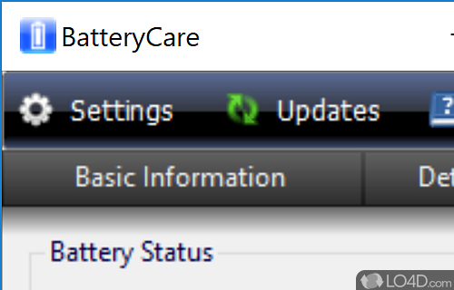 View in-depth details regarding laptop's battery - Screenshot of BatteryCare