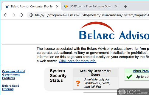 Belarc Advisor Screenshot