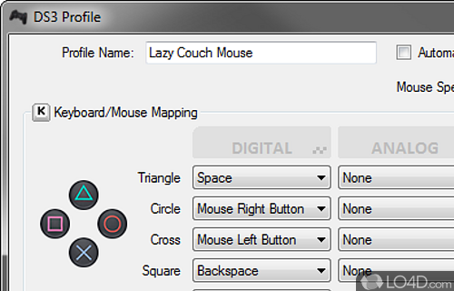 Screenshot of Better DS3 - Manage and enhance the functionality of DS3 controllers that support MotionJoy driver