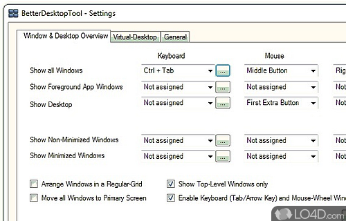 Screenshot of BetterDesktopTool - Piece of software that can arrange all apps' windows however you please, in just a few steps