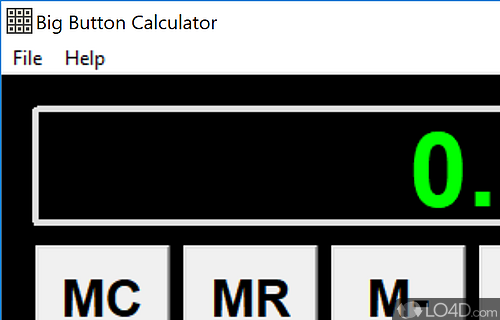 Screenshot of Big Button Calculator - Provides a big button and big display calculator