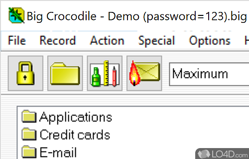 Is a powerful and secure password manager - Screenshot of Big Crocodile