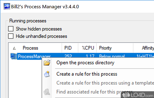 Bill2's Process Manager screenshot