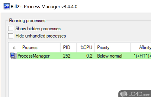 A more sophisticated process manager for Windows - Screenshot of Bill2's Process Manager