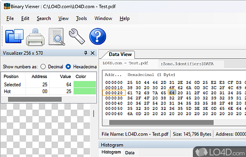 View any file's content in binary code with this powerful - Screenshot of Binary Viewer