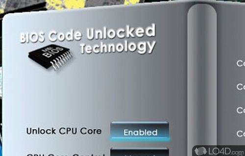 Screenshot of BIOS Code Unlocked Technology - Software solution designed to help those who want to get more power of out of their processors
