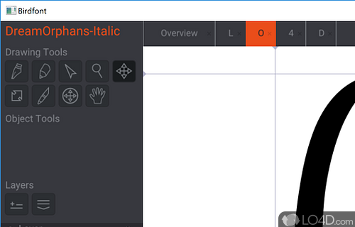 Clean interface - Screenshot of BirdFont
