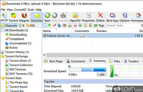 A powerful BitTorrent client - Screenshot of BitComet