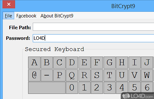 Screenshot of BitCrypt9 - User interface