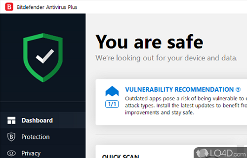 Screenshot of Bitdefender Antivirus - Antivirus solution that protects you from spyware, ransomware, phishing