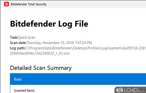 And Laptop modes - Screenshot of Bitdefender Total Security