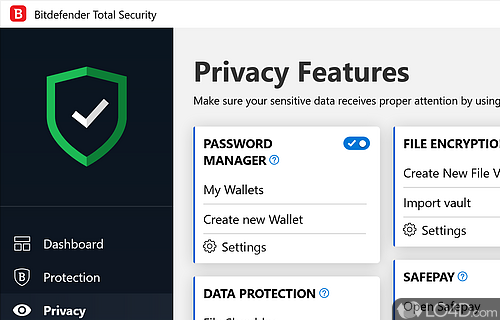 Extra security measures for network, Internet and other types of activities - Screenshot of Bitdefender Total Security