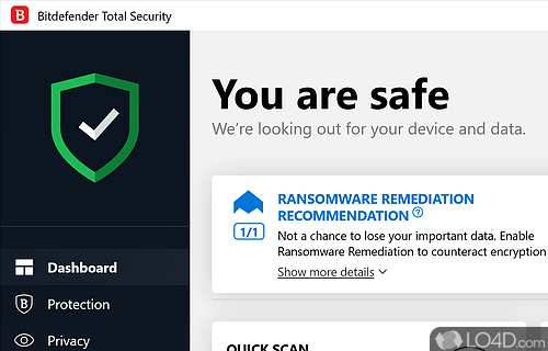 New and improved features - Screenshot of Bitdefender Total Security