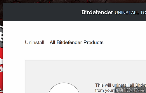 Screenshot of Bitdefender Uninstall Tool - Easy-to-trigger actions