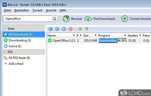 Screenshot of BitLord - Program for torrent files
