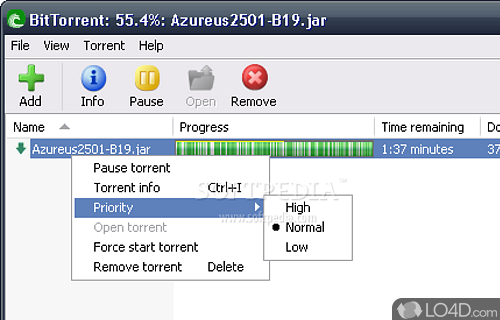 BitTorrent Screenshot