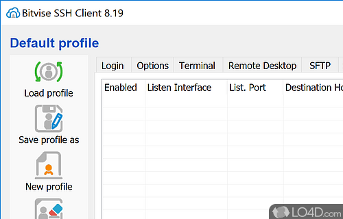 Bitvise SSH Client screenshot