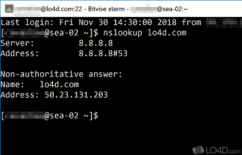 Remote control and SSH port forwarding - Screenshot of Bitvise SSH Client