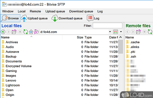 It makes easier the connection through SSH / SFTP - Screenshot of Bitvise SSH Client