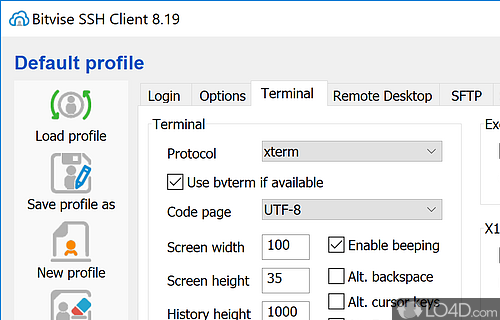 File transfer client - Screenshot of Bitvise SSH Client
