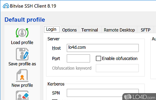 Speedy SSH client wrapped in a GUI, with an integrated FTP-to-SFTP bridge - Screenshot of Bitvise SSH Client