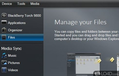BlackBerry Desktop Manager Screenshot