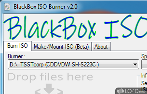 Screenshot of BlackBox ISO Burner - Clean design
