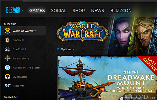 Enjoy legendary games such as World of Warcraft - Screenshot of Battle.net Desktop App
