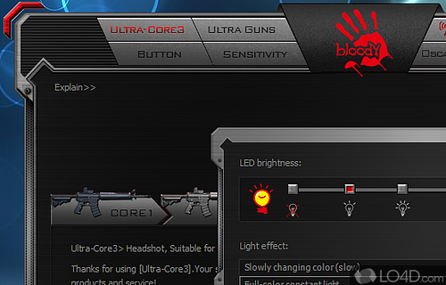 Screenshot of Bloody6 - User interface