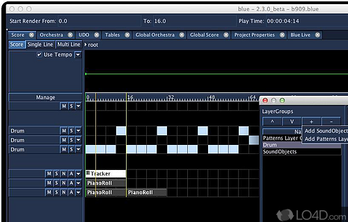 Screenshot of blue - Compose music