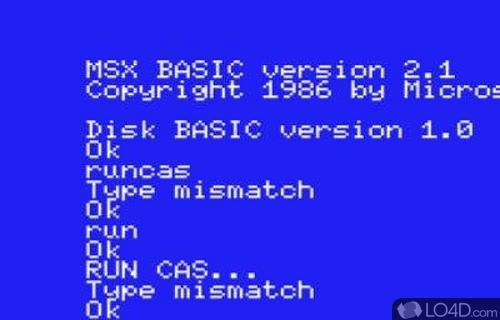 Screenshot of blueMSX - User interface