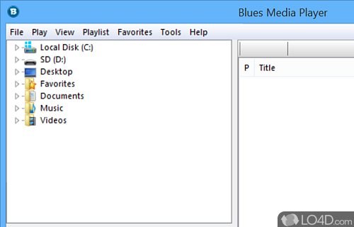 Enables you to easily play audio and video files from hard drive, CDs, DVDs, BDs, USB flash drives and other removable drives - Screenshot of Blues Media Player