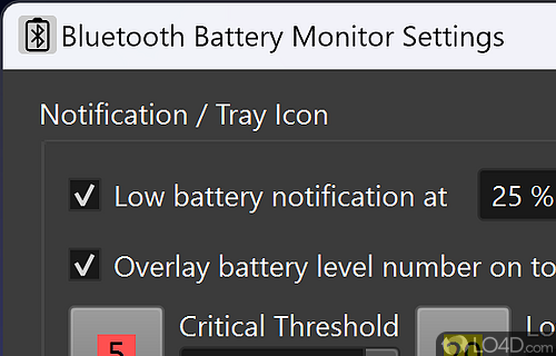 Bluetooth Battery Monitor Screenshot