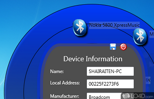 Screenshot of Bluetooth Radar - One of the easiest methods to transfer files between devices that can connect with Bluetooth