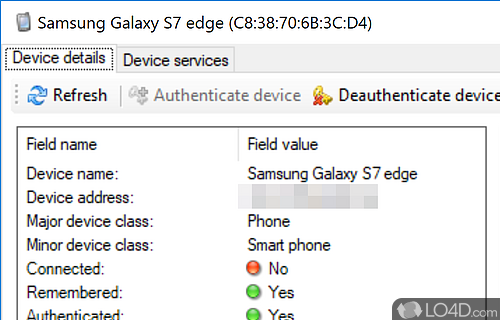 User interface - Screenshot of Bluetooth Scanner