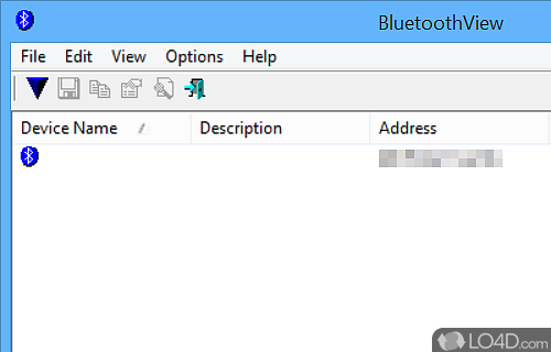 Runs in the background, and monitors the activity of Bluetooth devices around you - Screenshot of BluetoothView