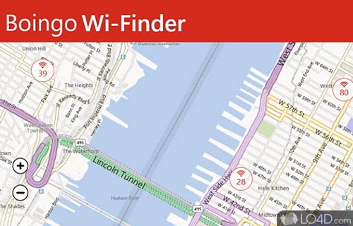 Screenshot of Boingo Wi-Finder - Find almost any Wi-Fi hotspot around the world with info provided about the specific service