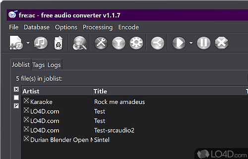 Compact app that allows users to rip audio CDs and perform conversion operations between file formats - Screenshot of fre:ac