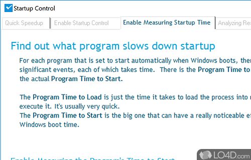 View the boot time and slow programs - Screenshot of BootRacer
