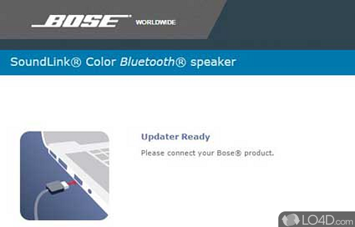 Screenshot of Bose Updater - User interface