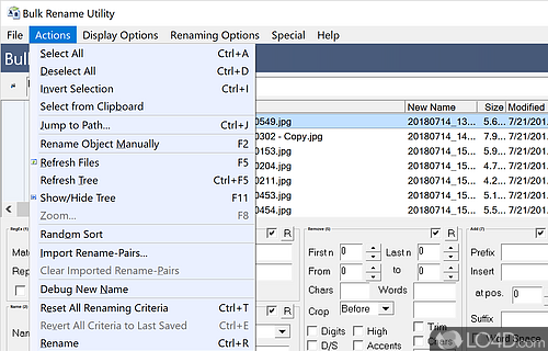 Familiar interface for quick accommodation - Screenshot of Bulk Rename Utility