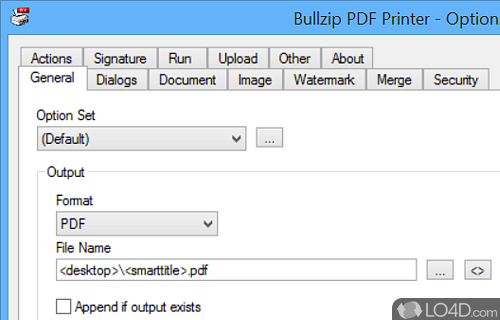 Metadata editing operations, watermarks, and other handy tools - Screenshot of Bullzip PDF Printer