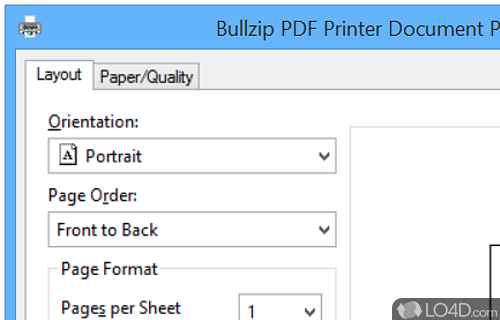 Practical tool that use to generate high quality PDF files in a manner, directly from Windows apps that support printing - Screenshot of Bullzip PDF Printer