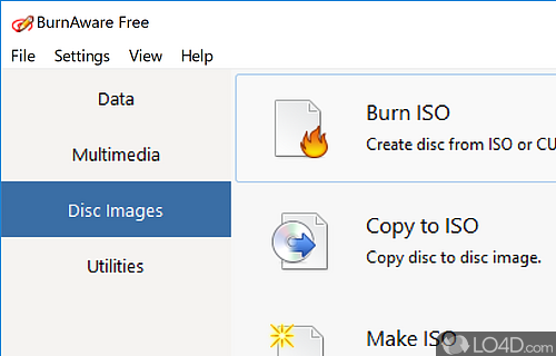 Free burning tool for CD, DVD and Blu-Ray - Screenshot of BurnAware Free