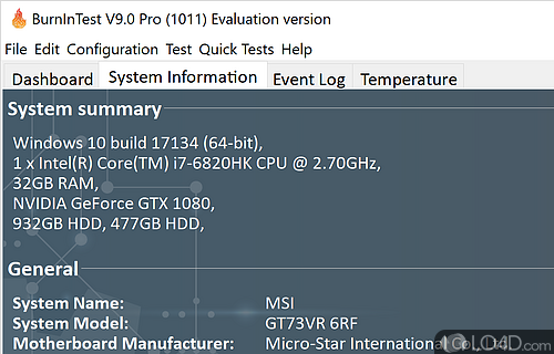 Quick and easy deployment process - Screenshot of BurnInTest Professional