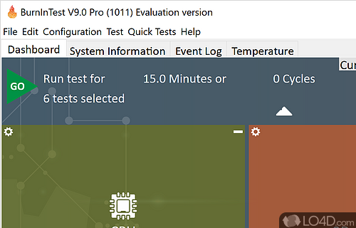 Welcome addition to any serious user's utility collection for testing the reliability - Screenshot of BurnInTest Professional