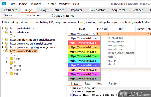 Fundamental manual tools for testing a web application - Screenshot of Burp Suite